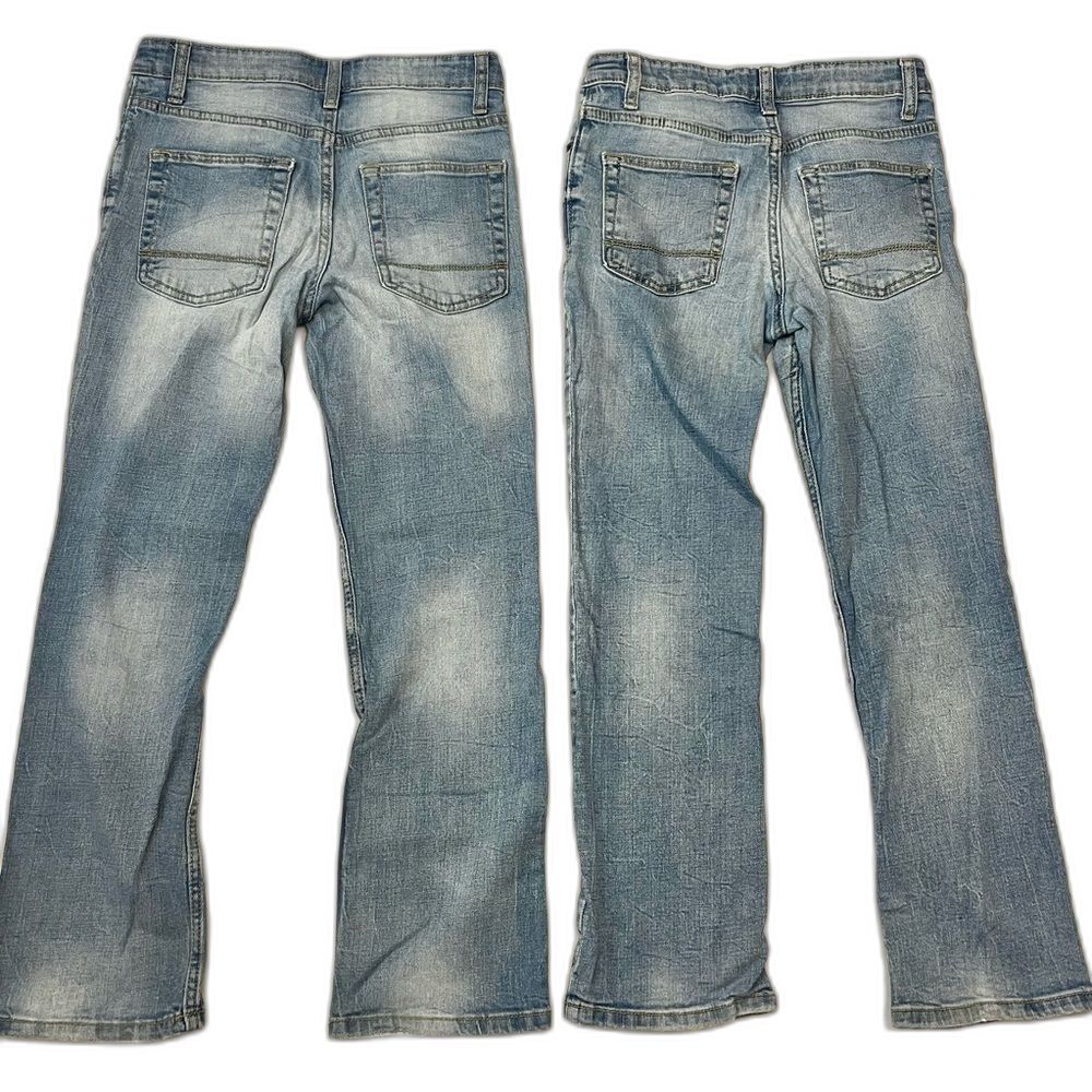 Cat & Jack (2 Pairs) Light Blue Straight Jeans Size 12 Adjustable Waistband - Picture 11 of 15